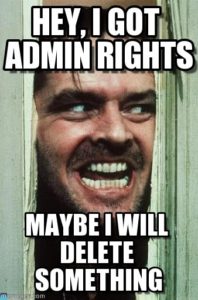 The Shining-Delete admin rights-cyber-meme